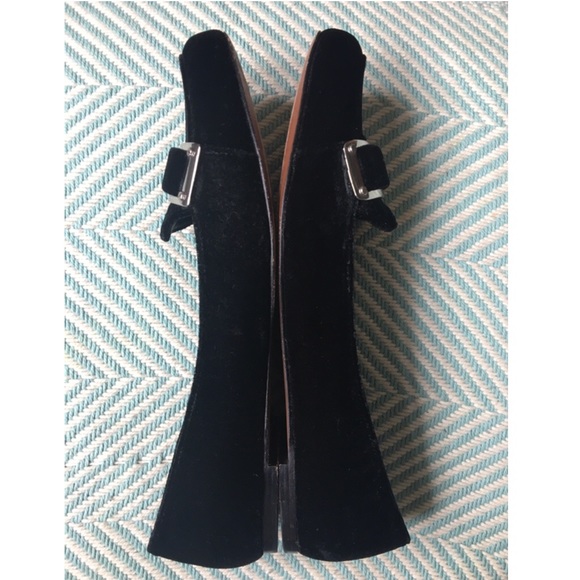 Rachel Zoe Lily Black Velvet Round Toe Flats - Picture 2 of 7